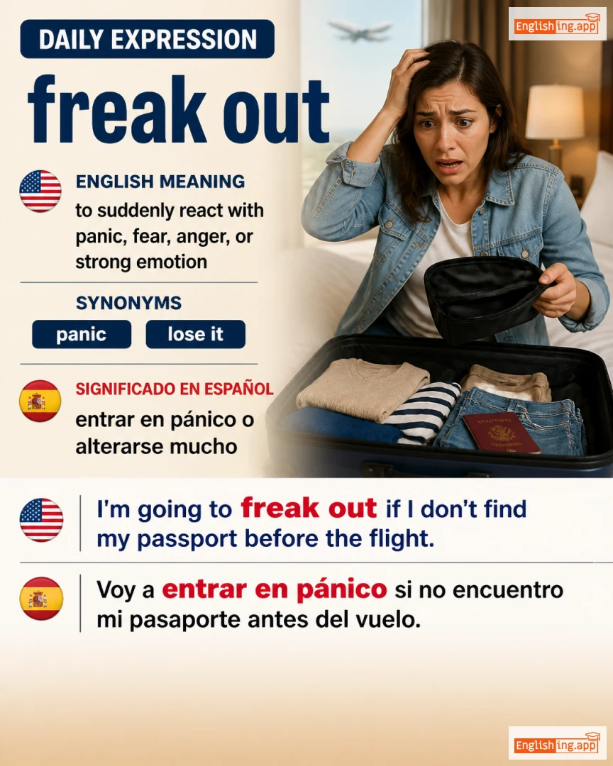 Freak Out: English expression meaning and example