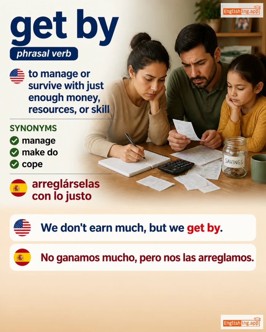 Get By: English expression meaning and example