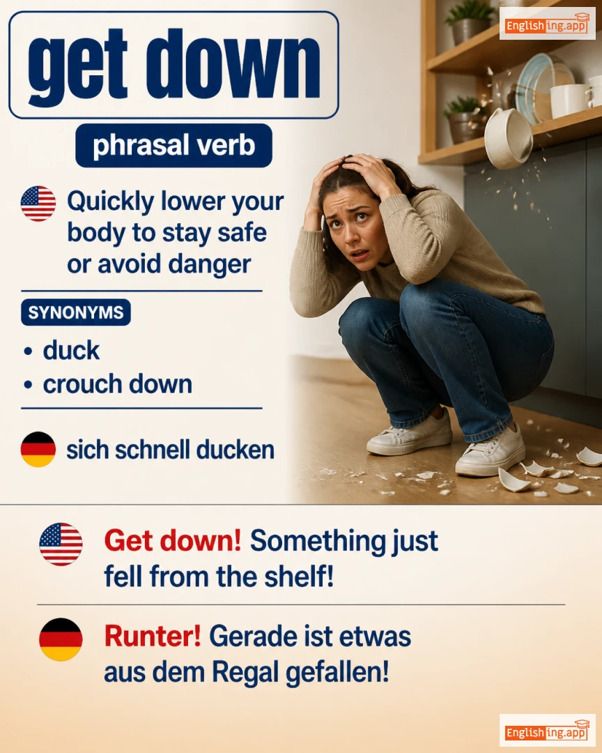 Get Down: English expression meaning and example