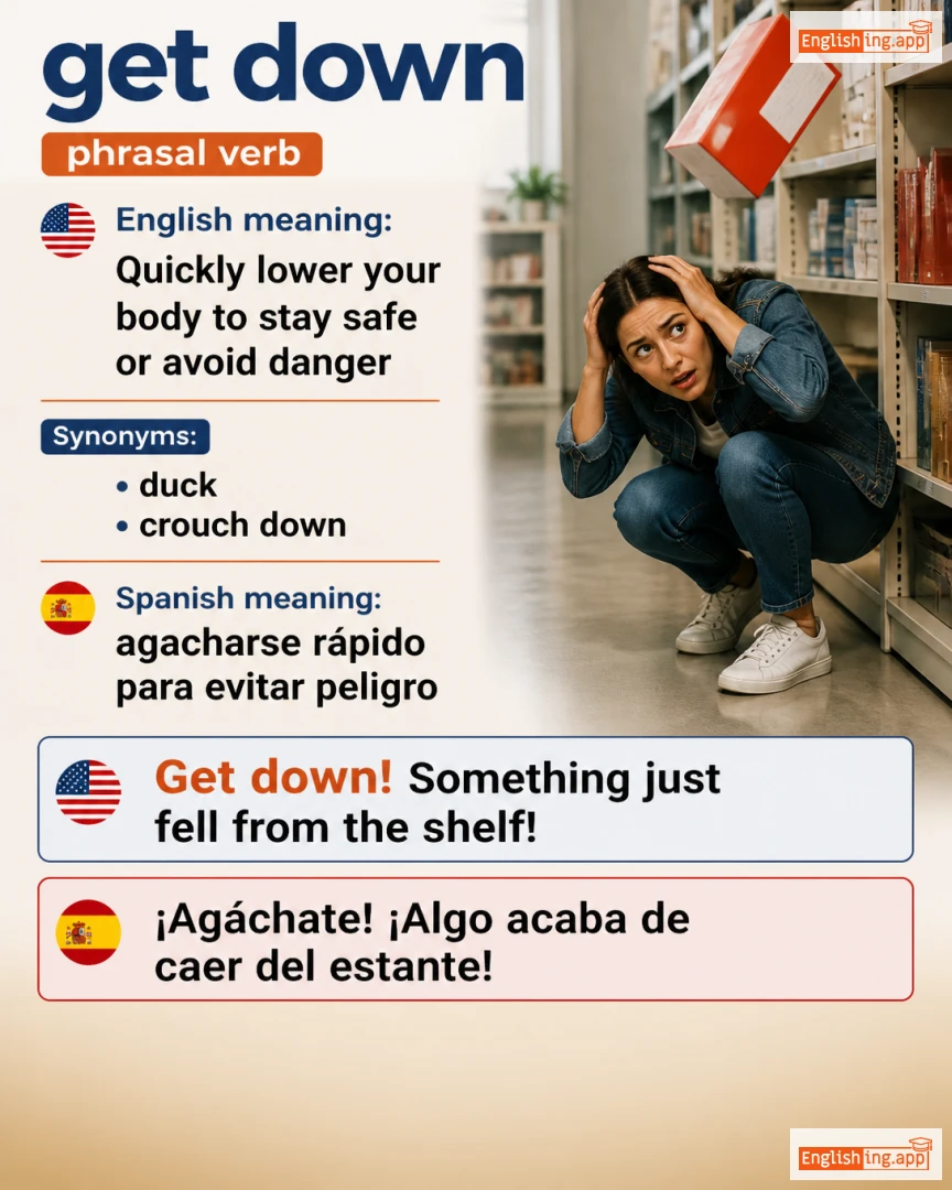 Get Down: English expression meaning and example