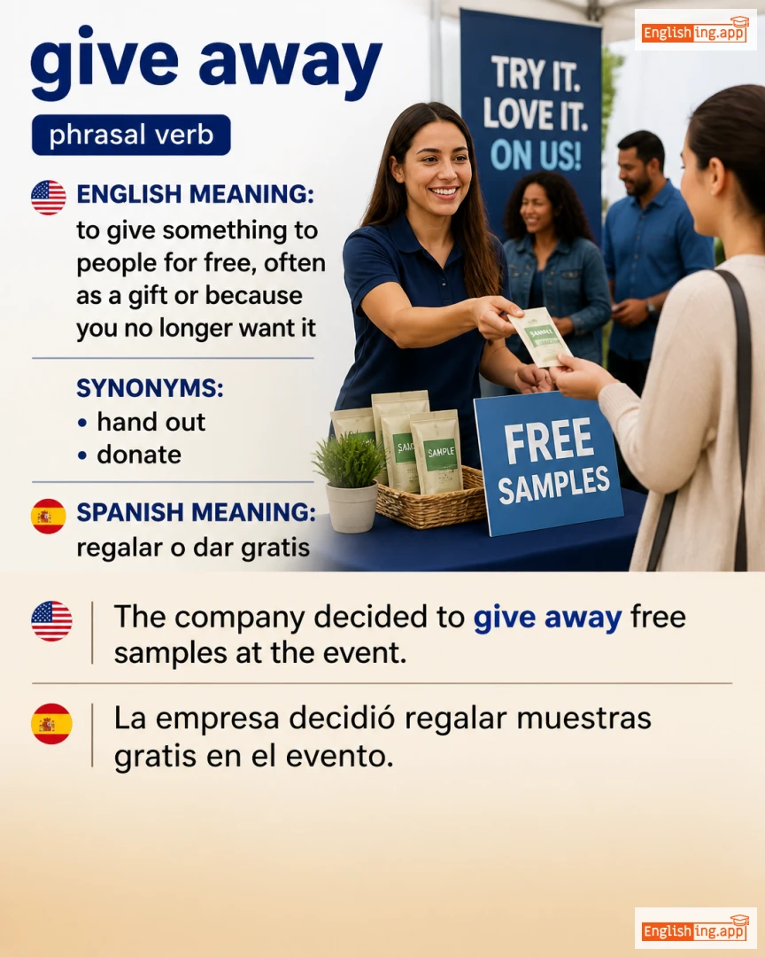Give Away: English expression meaning and example