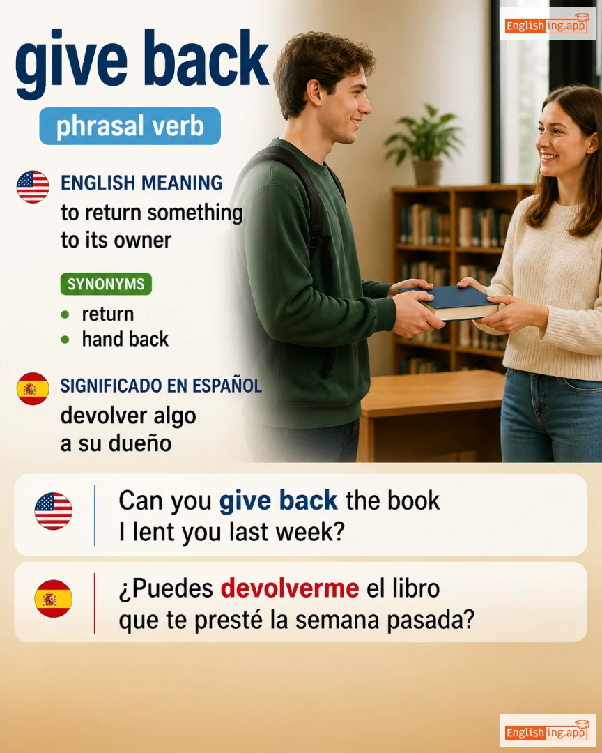 Give Back: English expression meaning and example