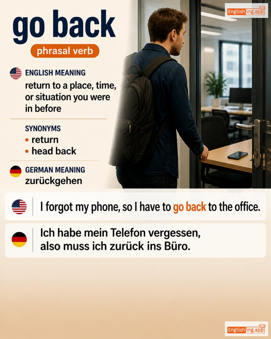 Go Back: English expression meaning and example