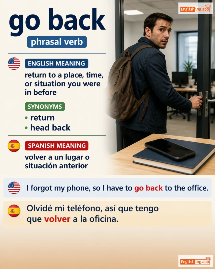 Go Back: English expression meaning and example