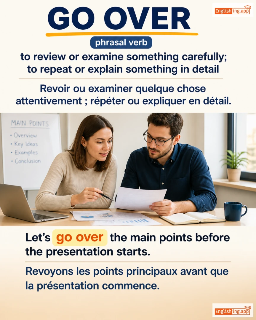 Go Over: English expression meaning and example