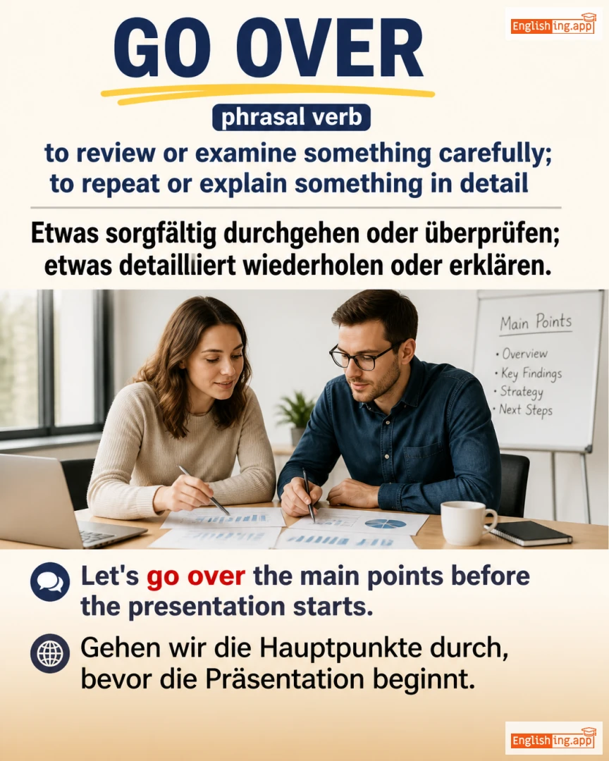 Go Over: English expression meaning and example