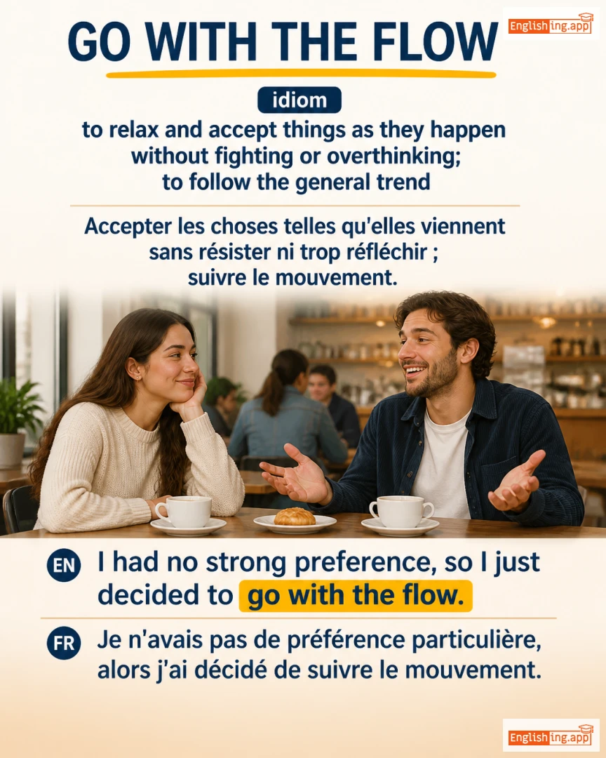 Go With The Flow: English expression meaning and example