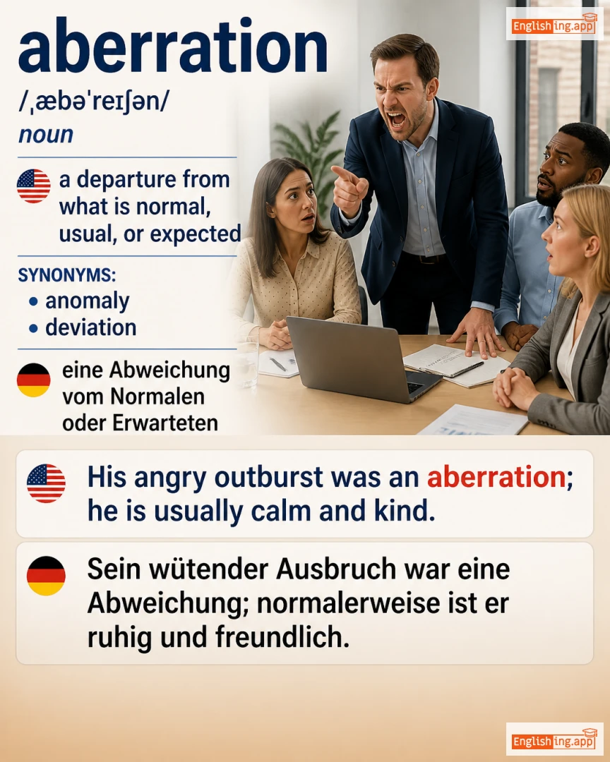 Aberration: English vocabulary meaning and example