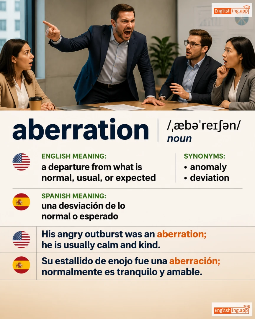Aberration: English vocabulary meaning and example