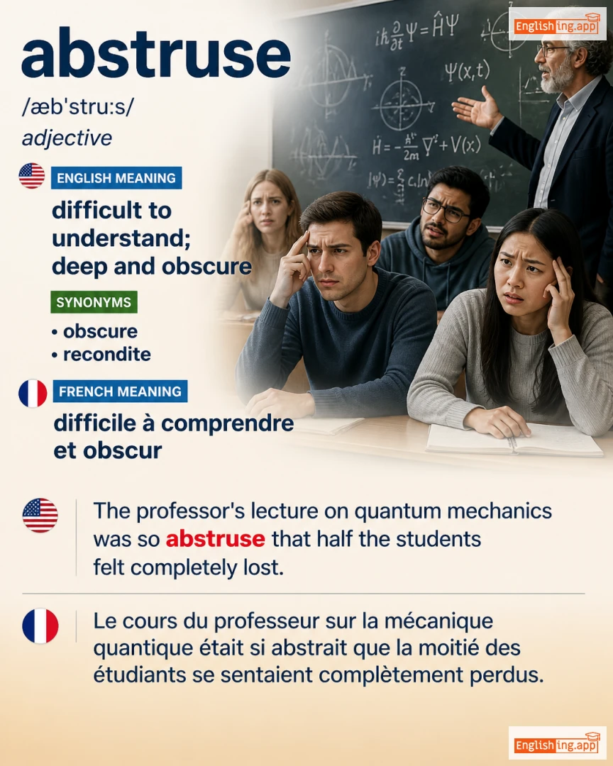 Abstruse: English vocabulary meaning and example