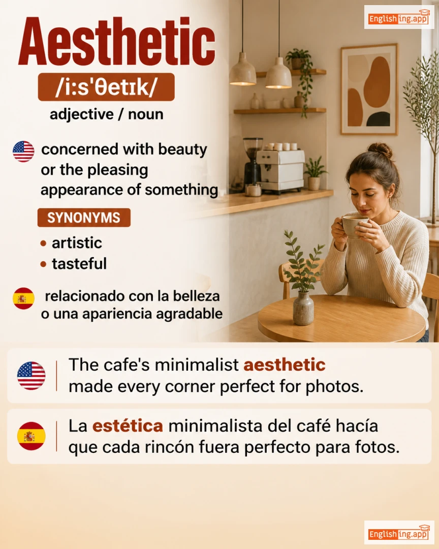 Aesthetic: English vocabulary meaning and example