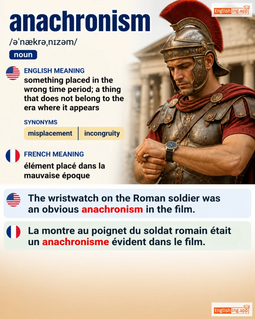 Anachronism: English vocabulary meaning and example