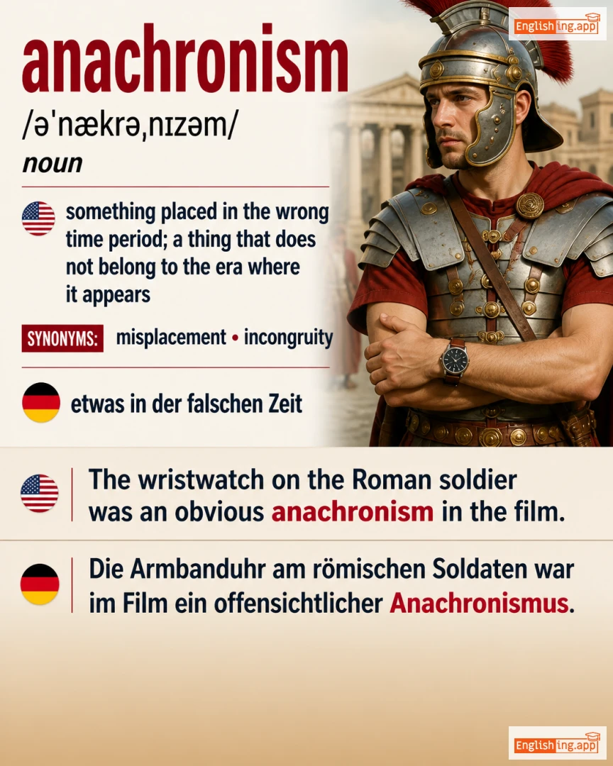 Anachronism: English vocabulary meaning and example