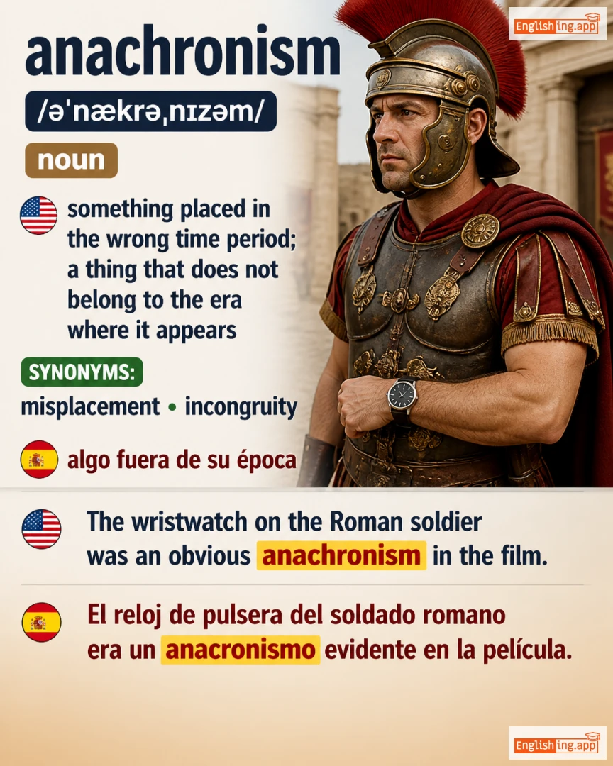 Anachronism: English vocabulary meaning and example