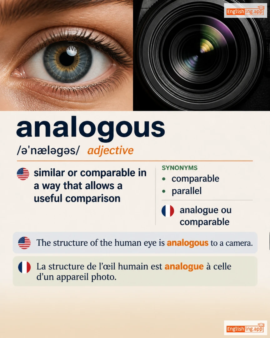 Analogous: English vocabulary meaning and example