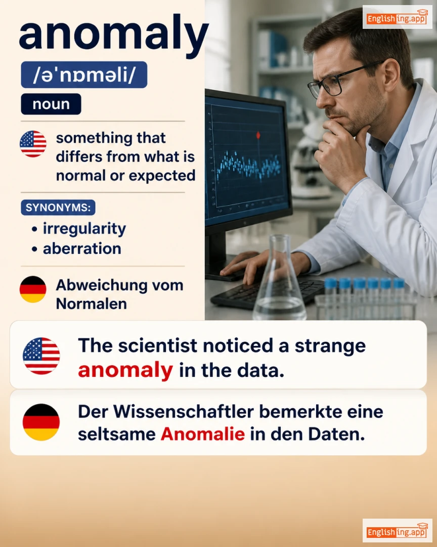 Anomaly: English vocabulary meaning and example