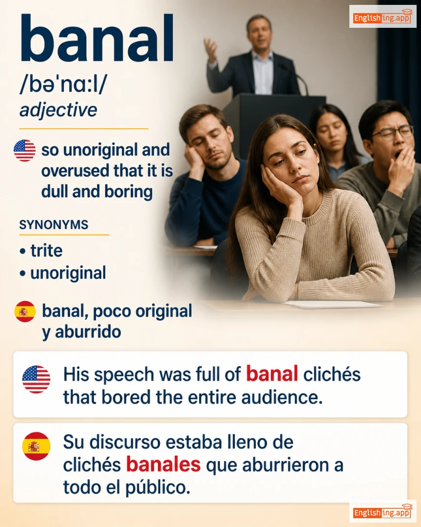 Banal: English vocabulary meaning and example