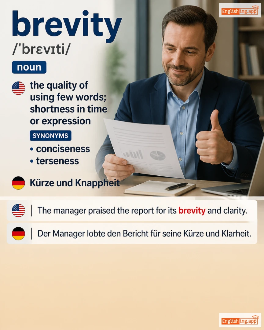 Brevity: English vocabulary meaning and example