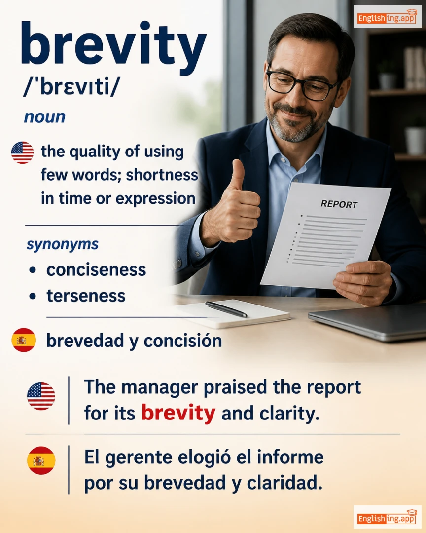 Brevity: English vocabulary meaning and example