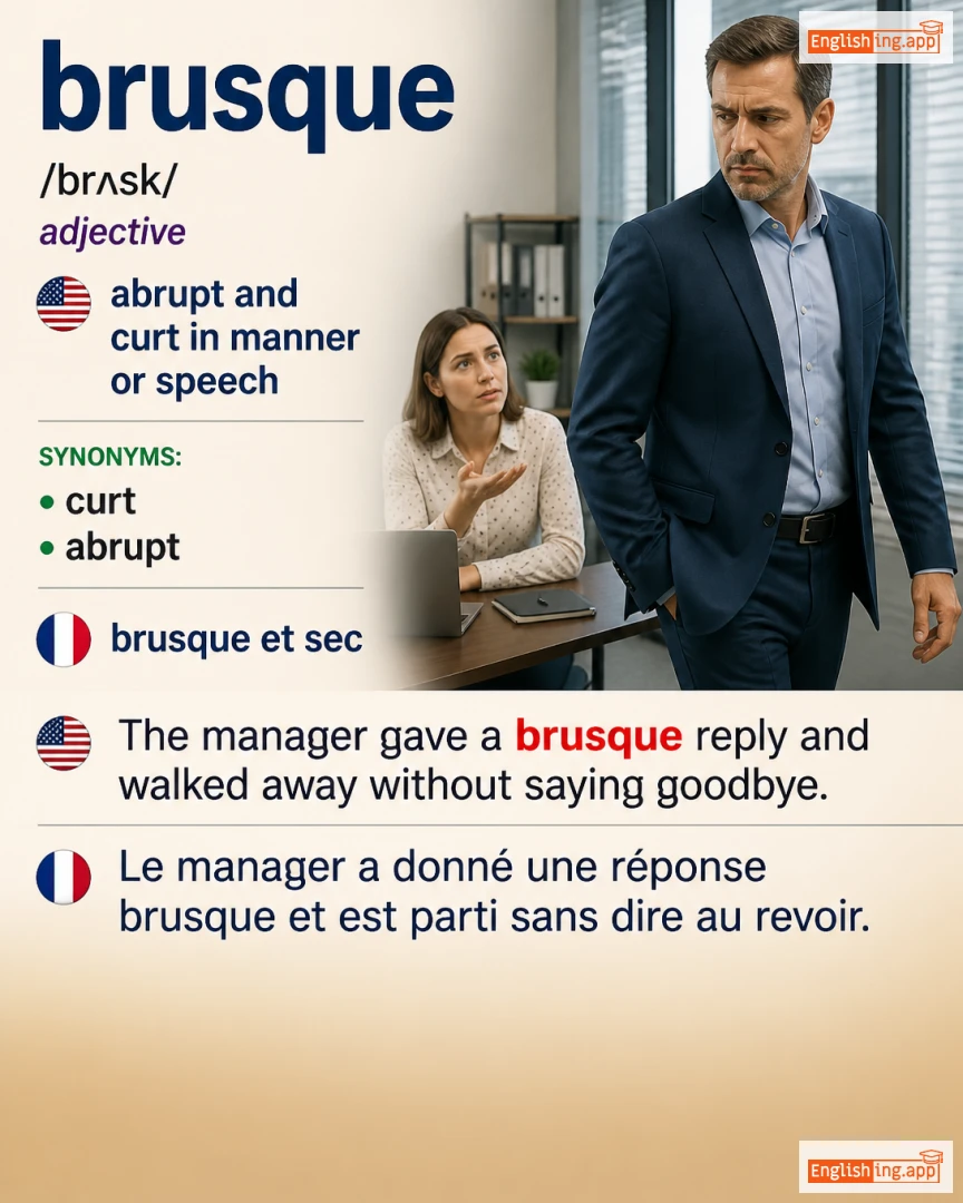 Brusque: English vocabulary meaning and example