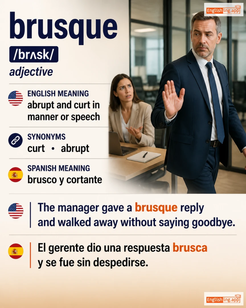 Brusque: English vocabulary meaning and example
