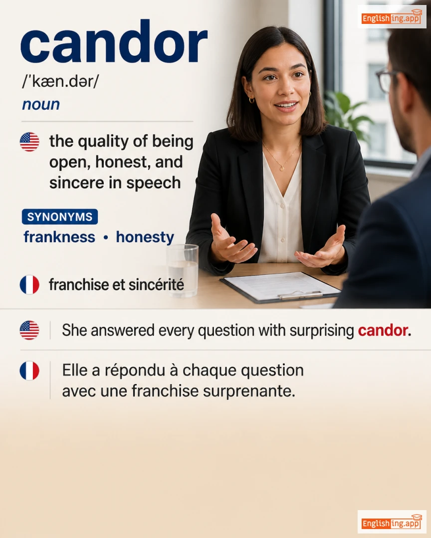 Candor: English vocabulary meaning and example