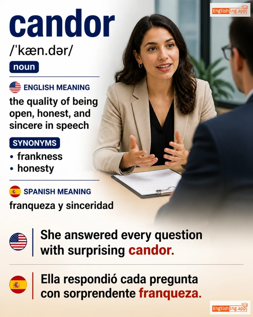 Candor: English vocabulary meaning and example