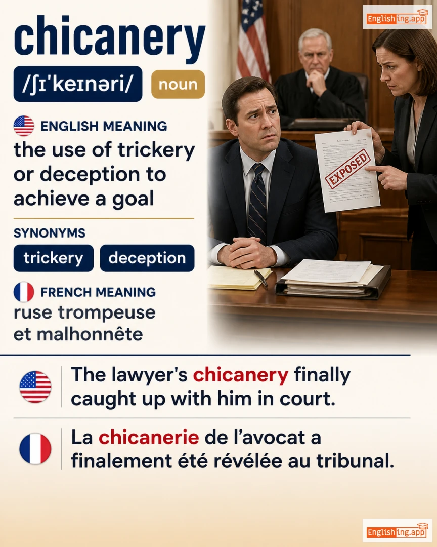 Chicanery: English vocabulary meaning and example