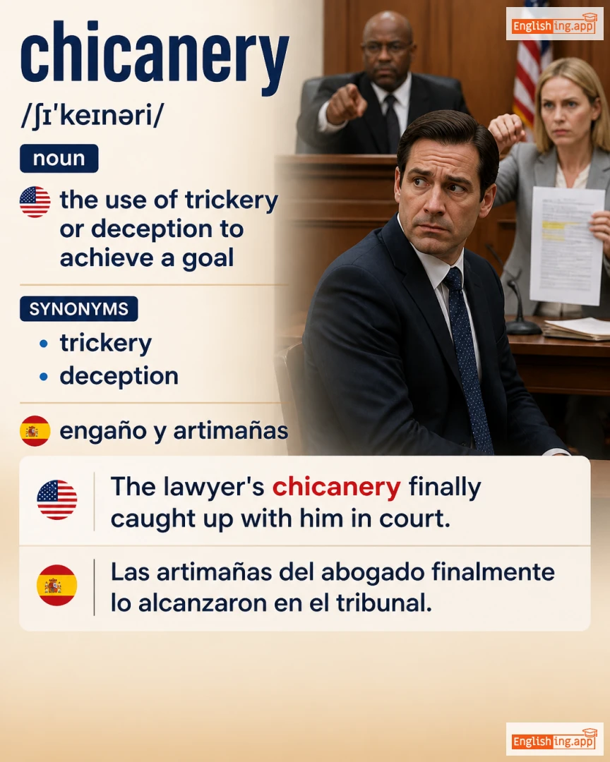 Chicanery: English vocabulary meaning and example