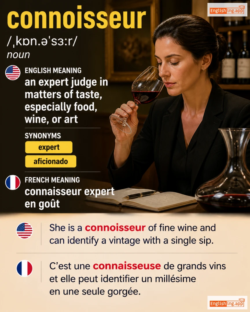 Connoisseur: English vocabulary meaning and example