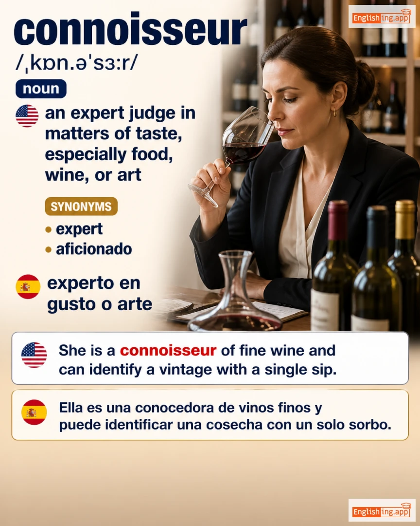 Connoisseur: English vocabulary meaning and example