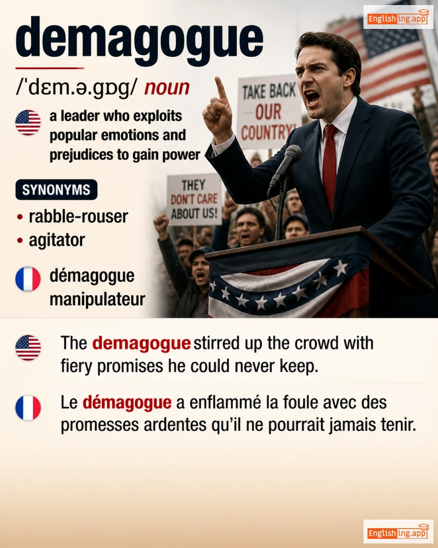 Demagogue: English vocabulary meaning and example