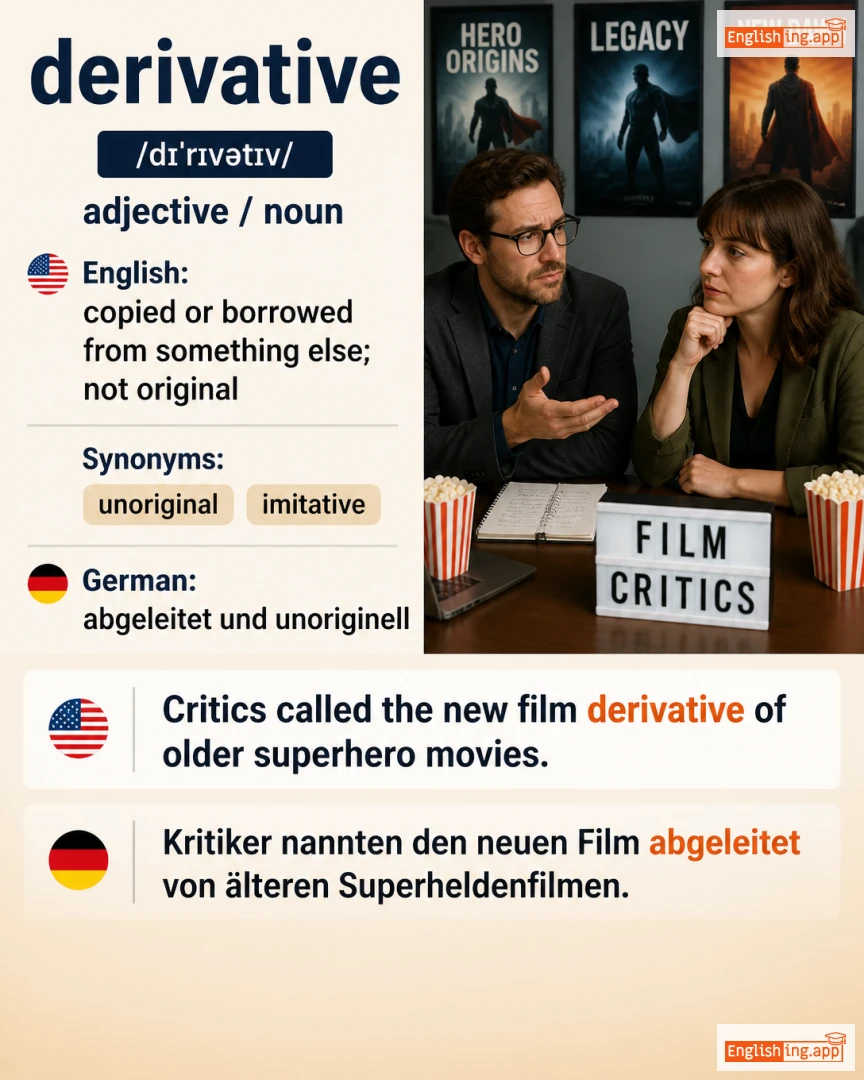 Derivative: English vocabulary meaning and example