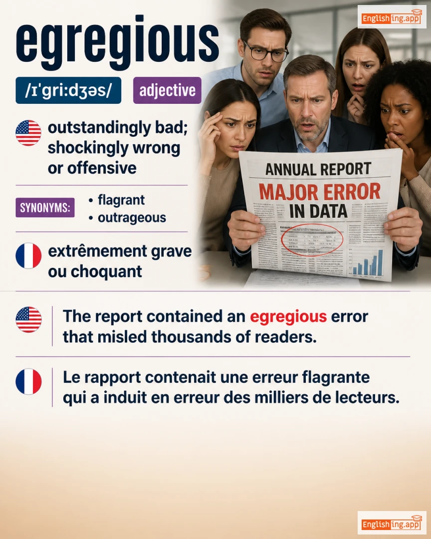 Egregious: English vocabulary meaning and example