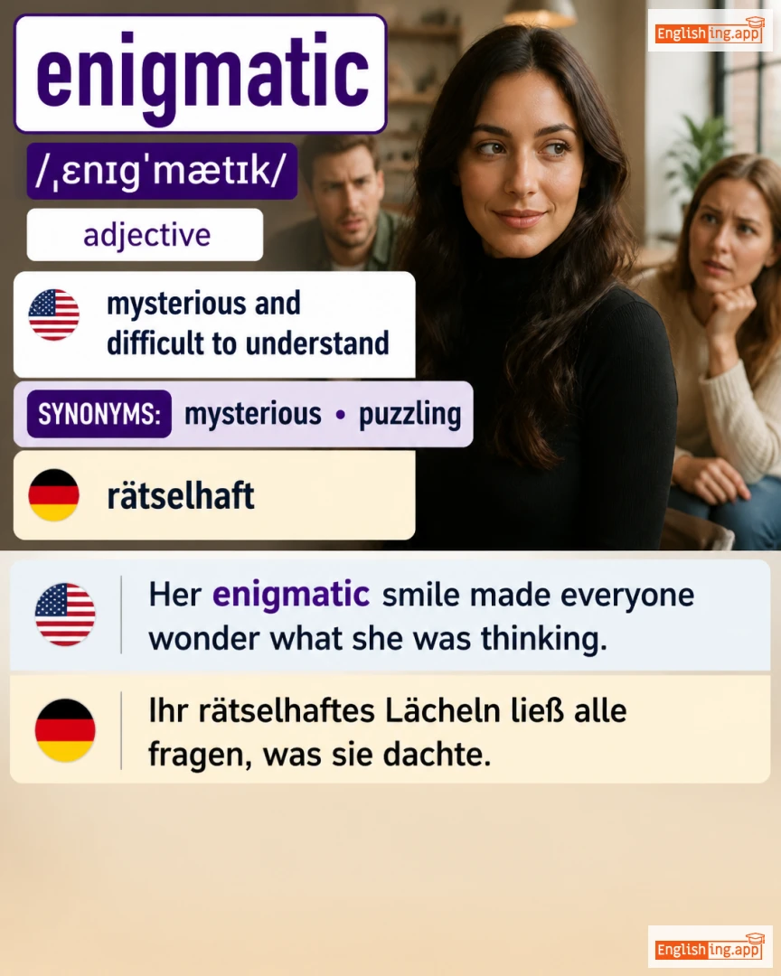 Enigmatic: English vocabulary meaning and example