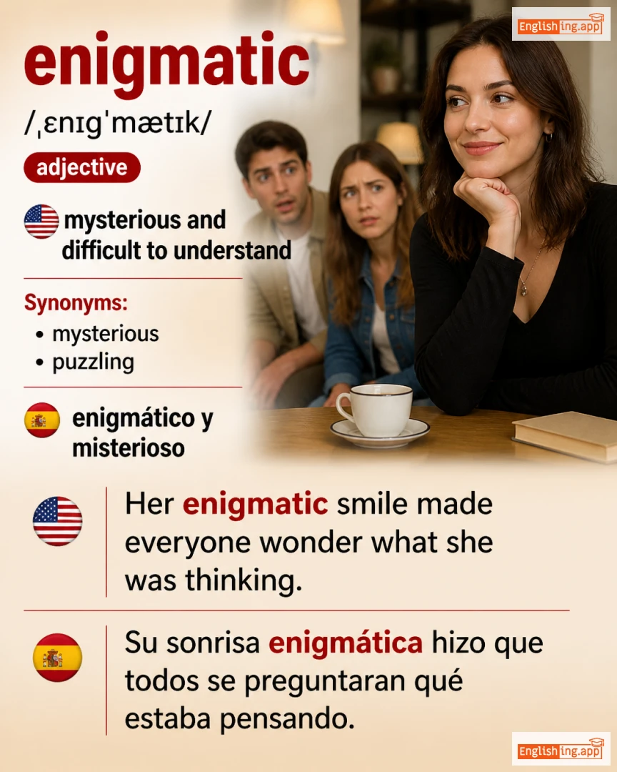 Enigmatic: English vocabulary meaning and example