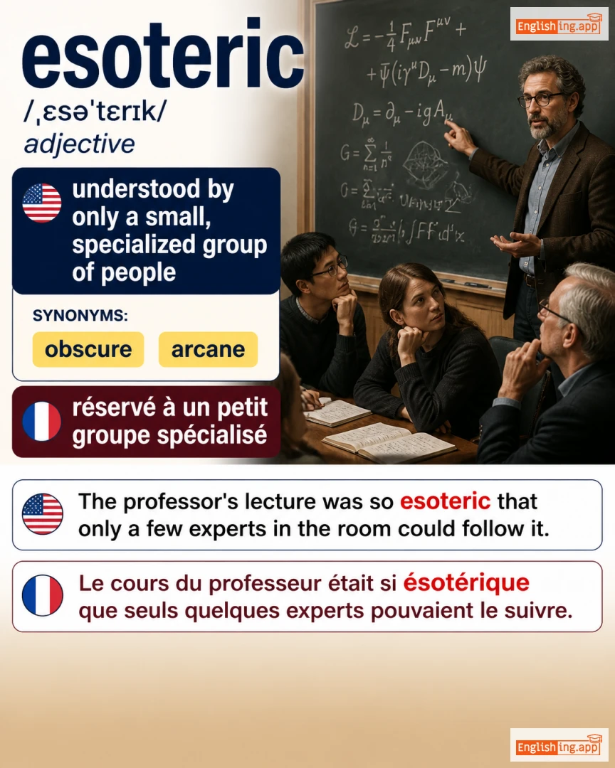 Esoteric: English vocabulary meaning and example