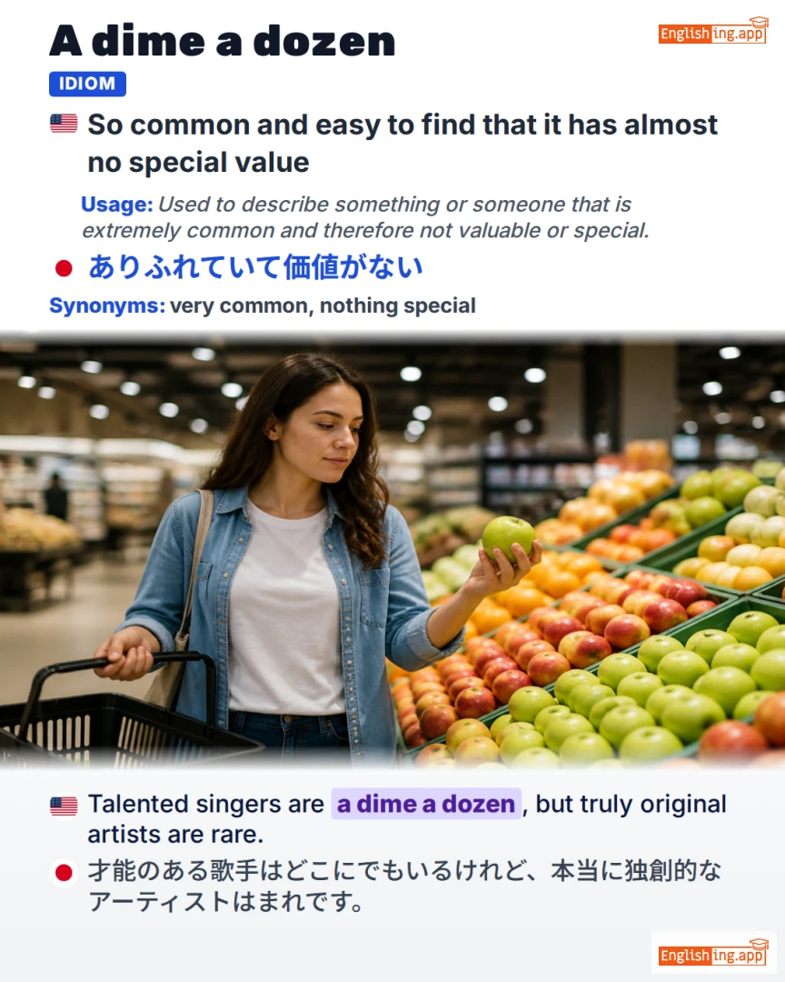 A Dime A Dozen: English expression meaning and example
