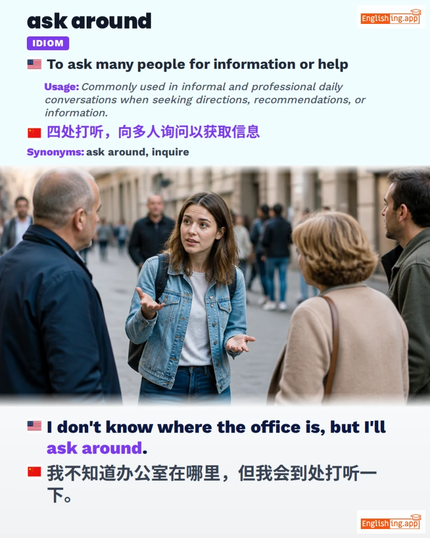 Ask Around: English expression meaning and example