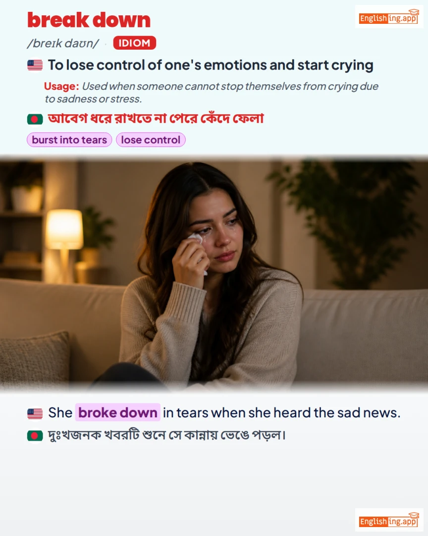 Break Down: English expression meaning and example