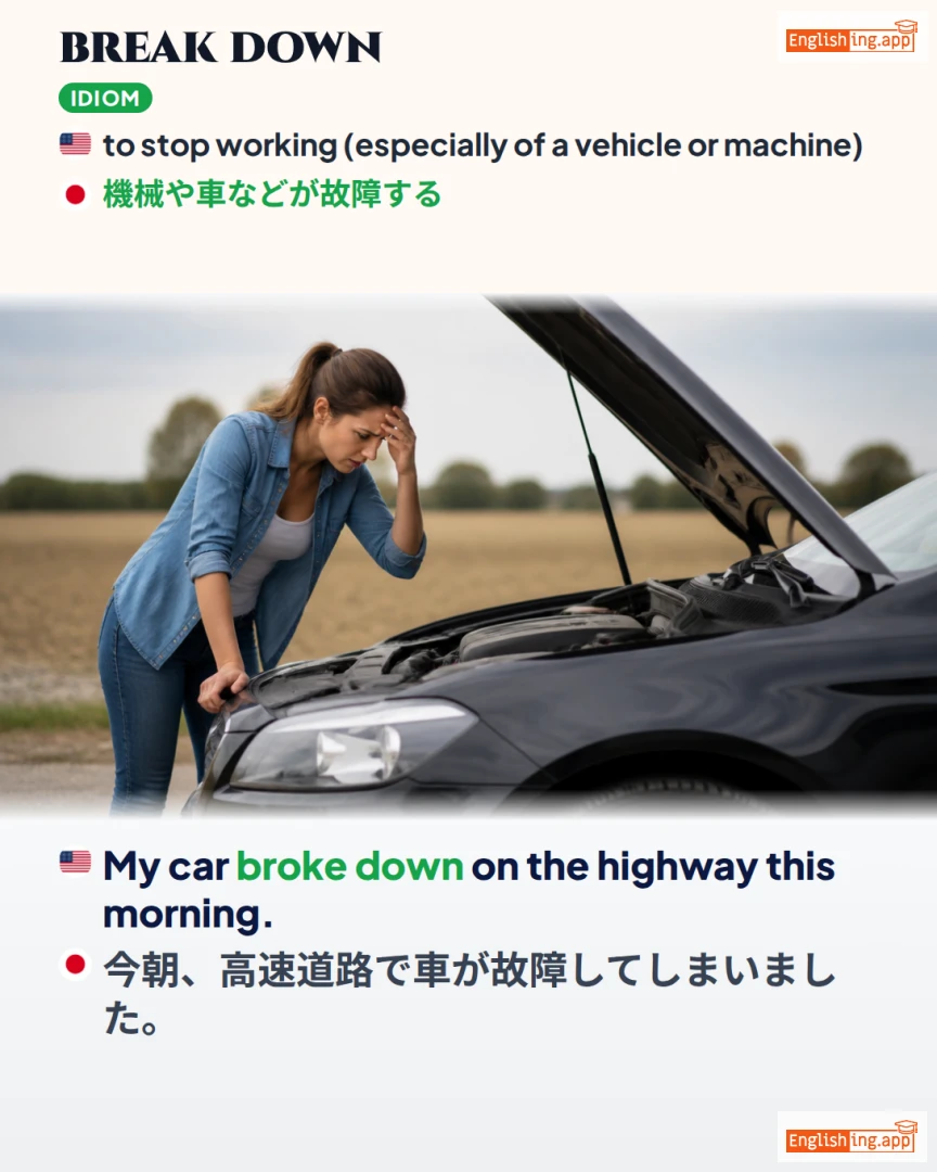 Break Down: English expression meaning and example