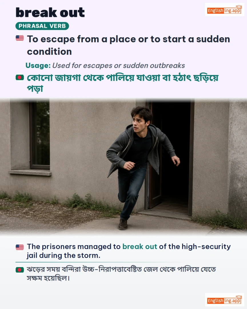 Break Out: English expression meaning and example