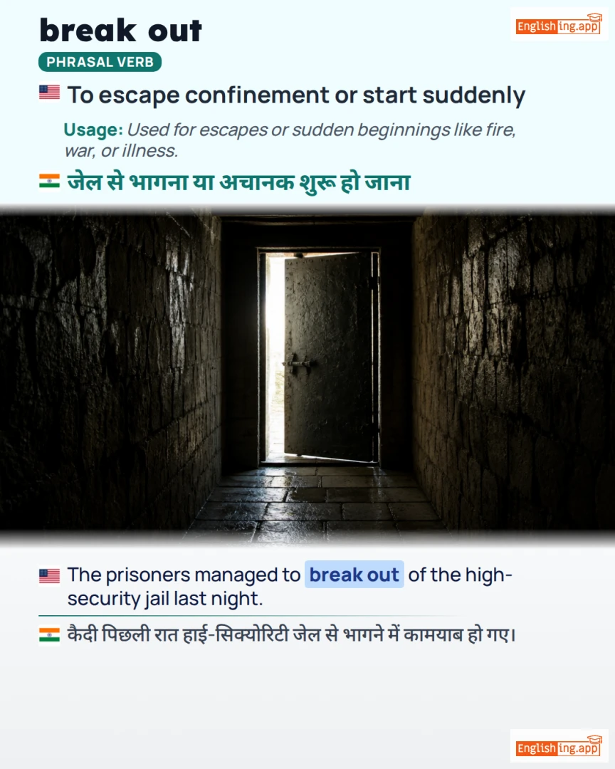 Break Out: English expression meaning and example