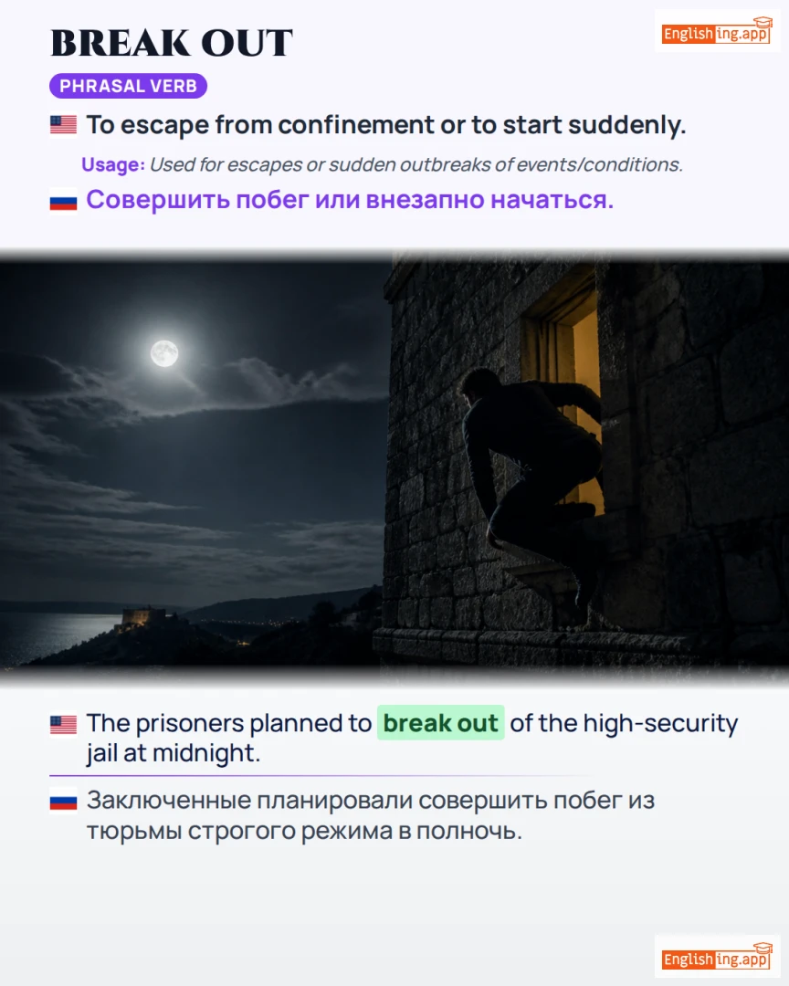 Break Out: English expression meaning and example