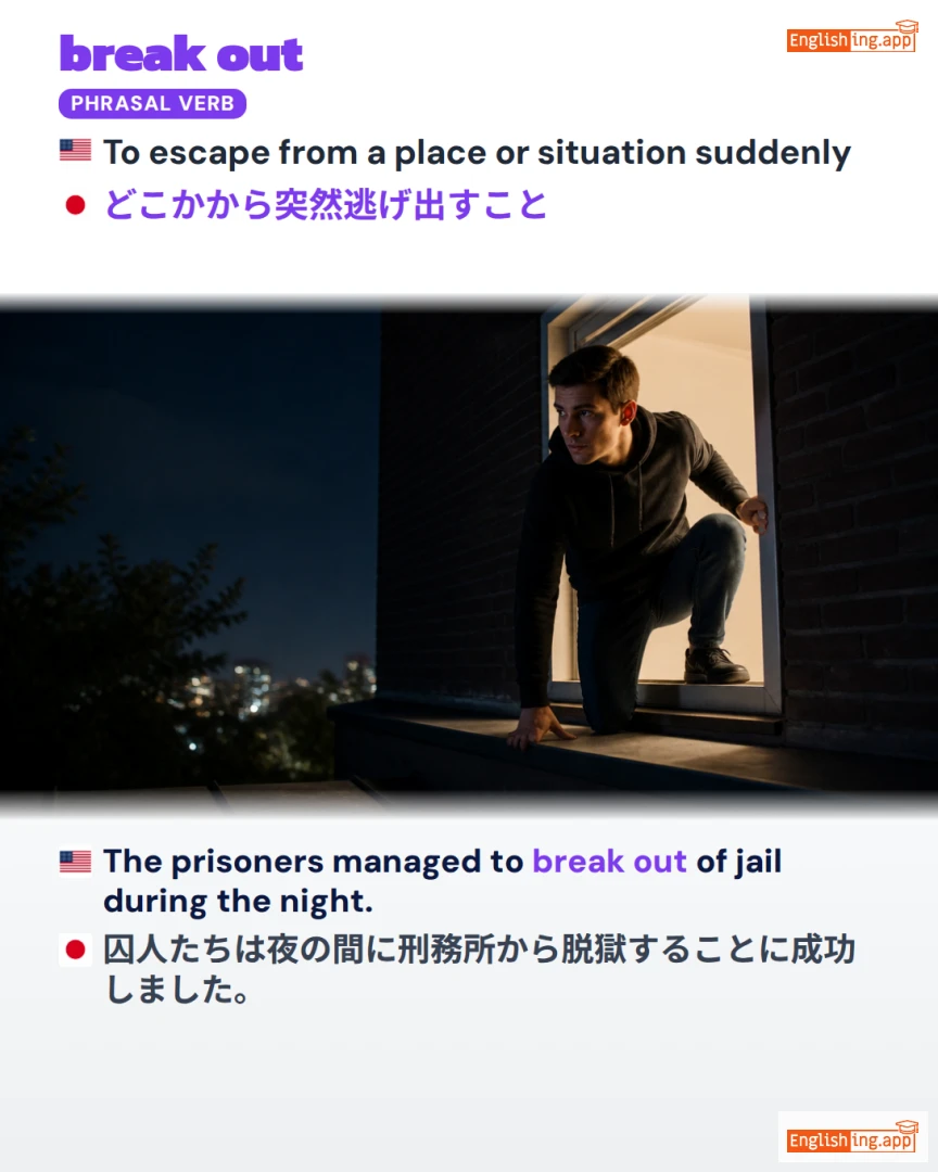 Break Out: English expression meaning and example