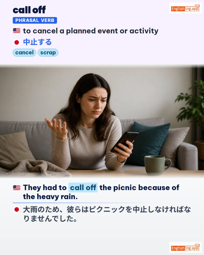 Call Off: English expression meaning and example