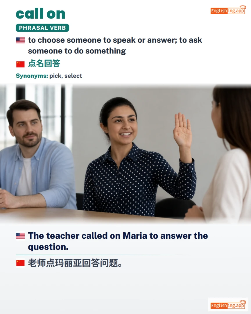 Call On: English expression meaning and example