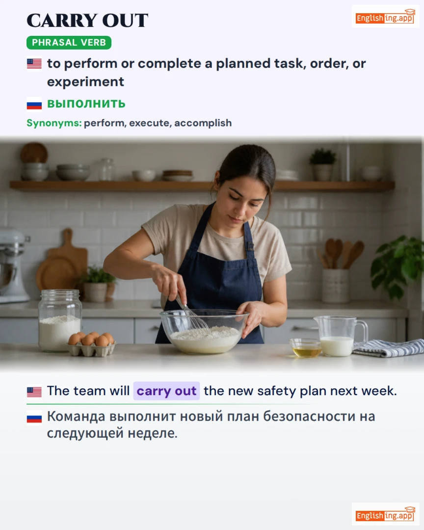 Carry Out: English expression meaning and example