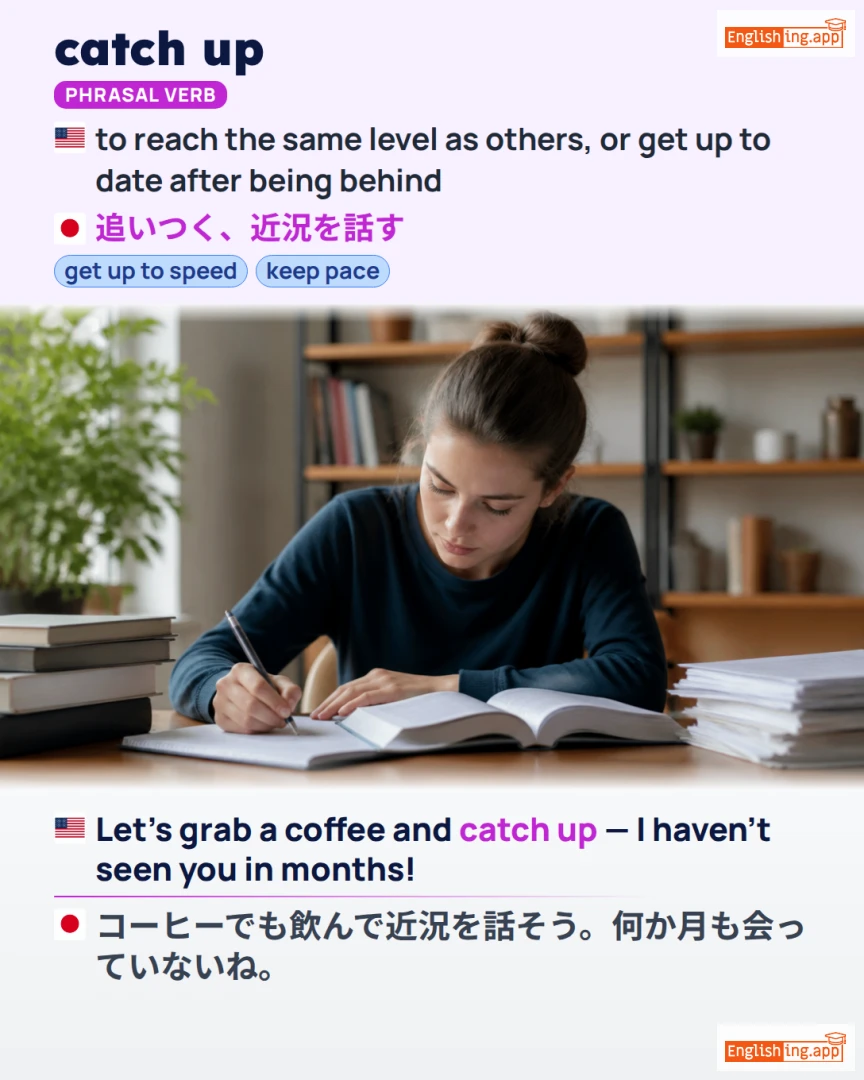 Catch Up: English expression meaning and example