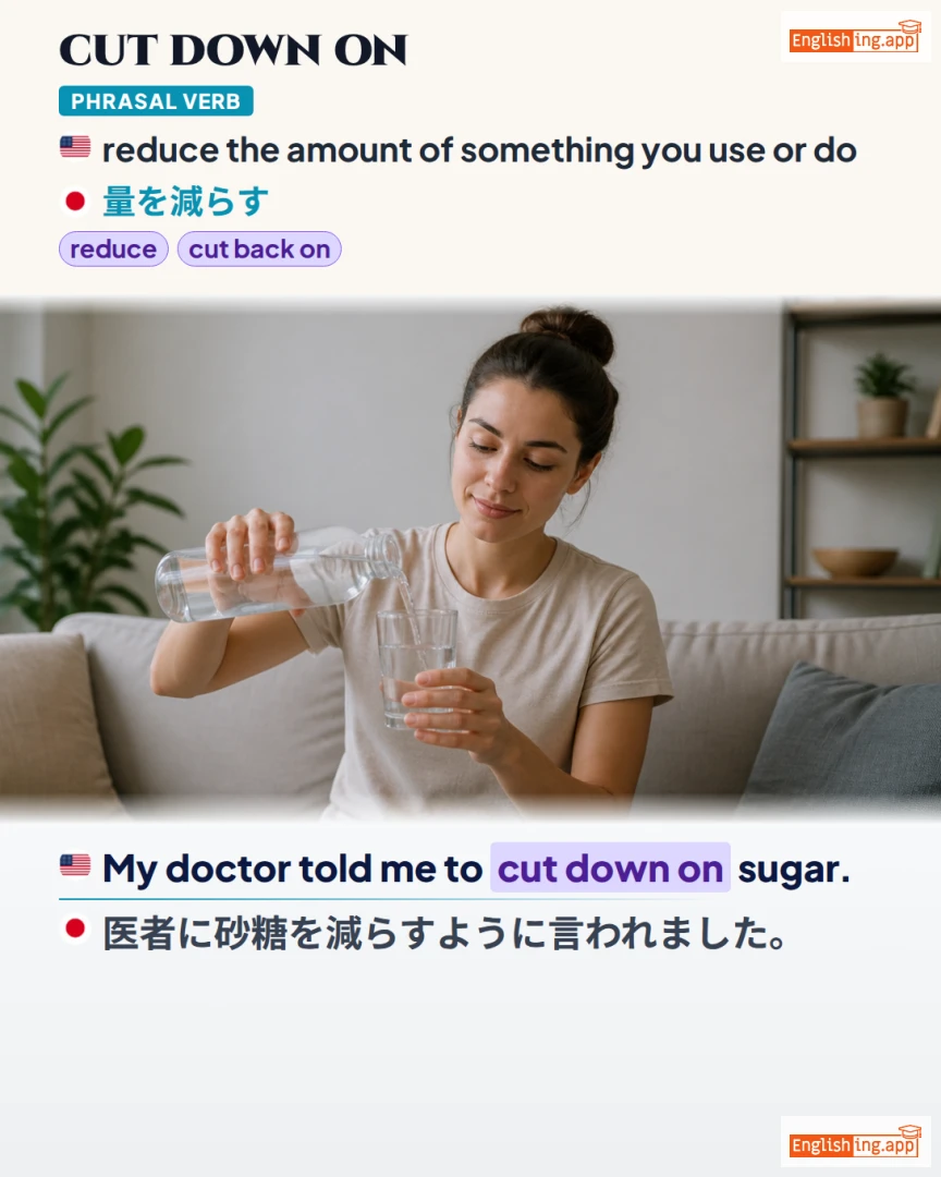 Cut Down On: English expression meaning and example